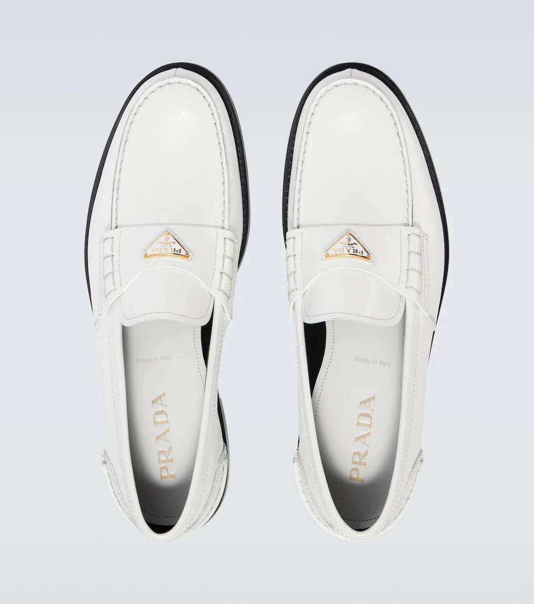 Prada - Leather loafers