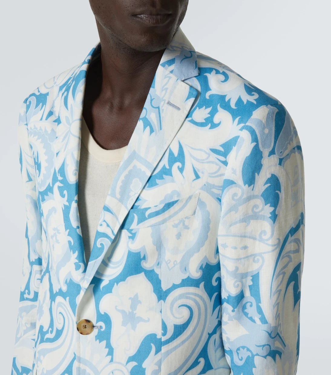 Etro - Printed single-breasted cotton blazer