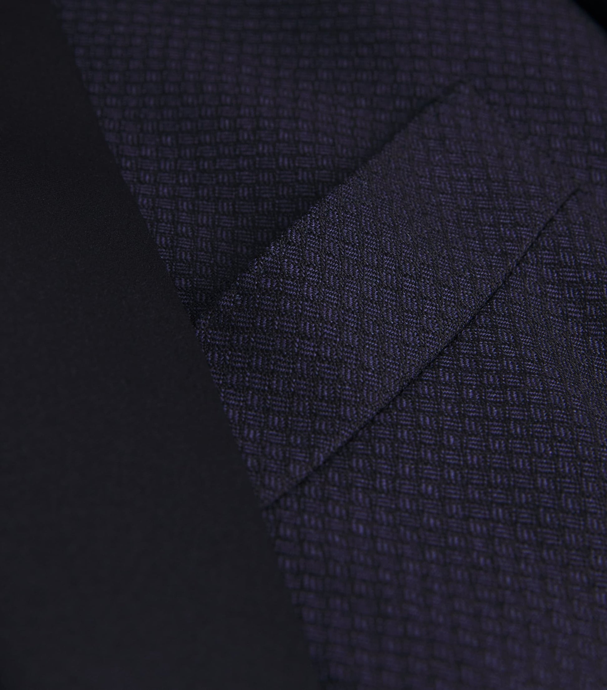 Canali Grey Wool Textured Tuxedo Jacket