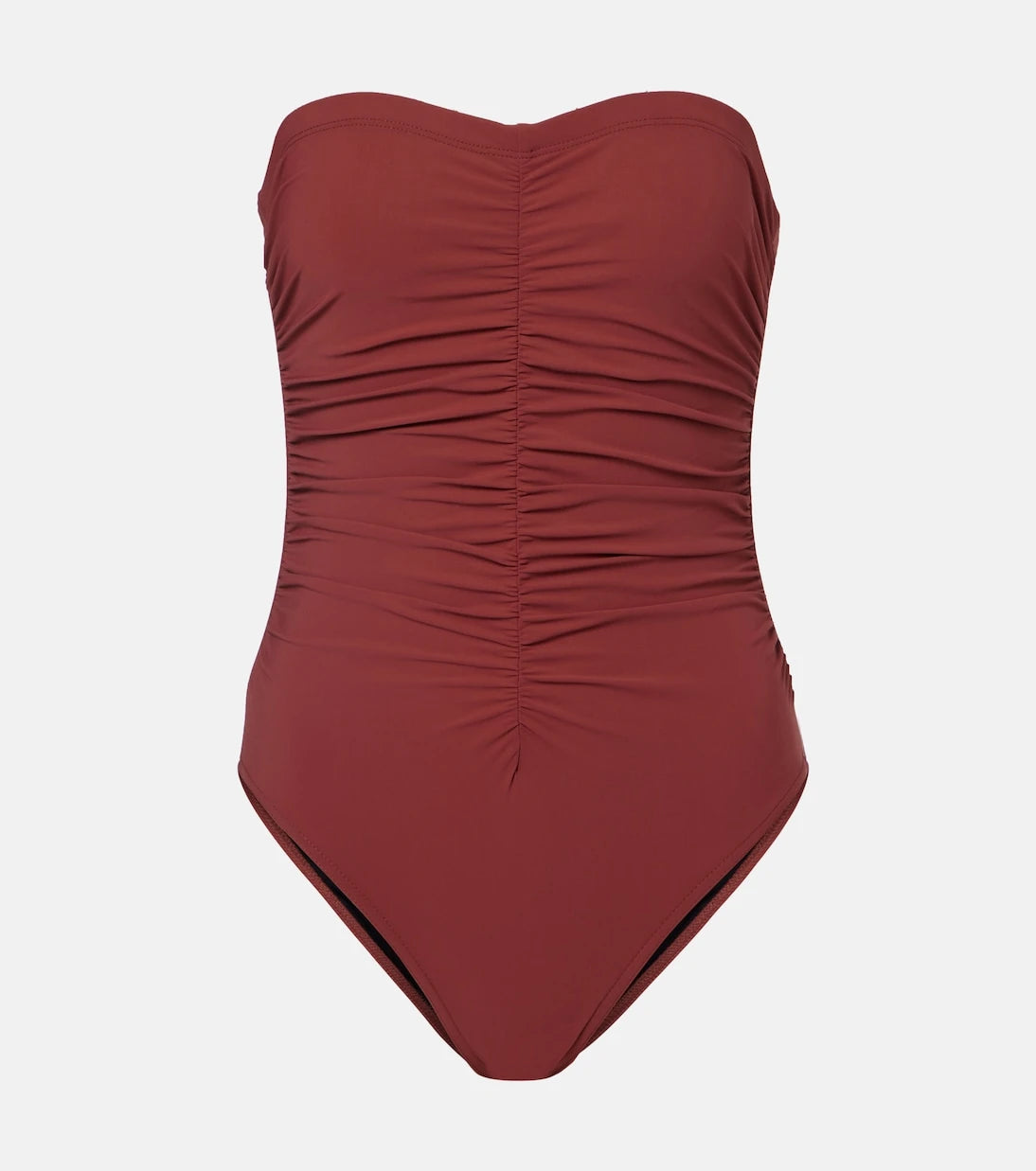 Karla Colletto - Basics ruched bandeau swimsuit