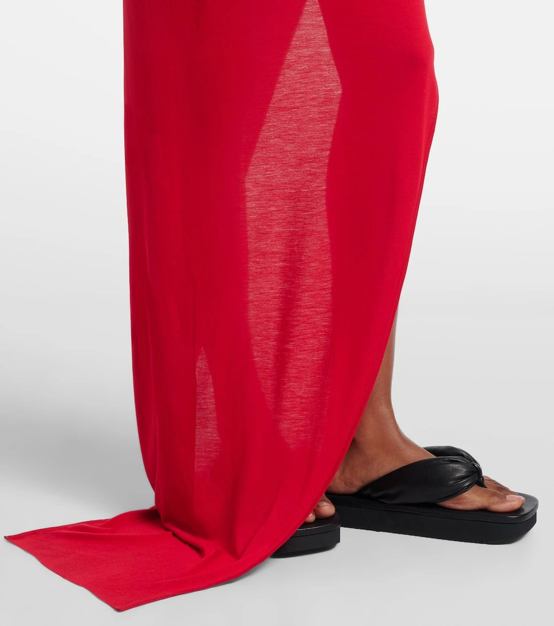 Rick Owens - Aaliyah one-shoulder sheer gown