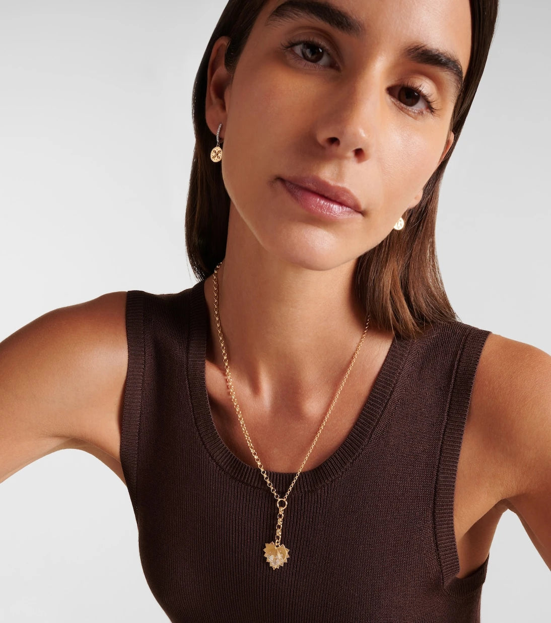 FoundRae - Heart Medium 18kt gold chain necklace with diamonds