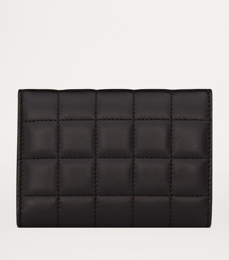 Black Lambskin Tri-Fold Wallet