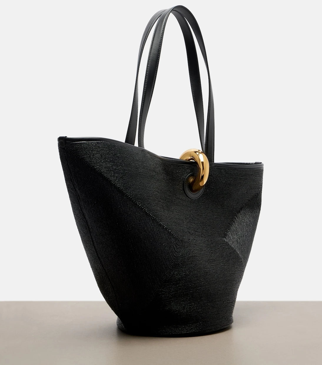 Jacquemus - Bambola Large raffia-effect bucket bag