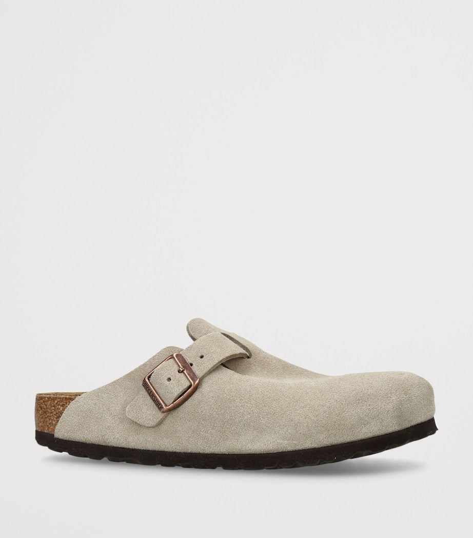 Birkenstock Brown Suede Boston Clogs
