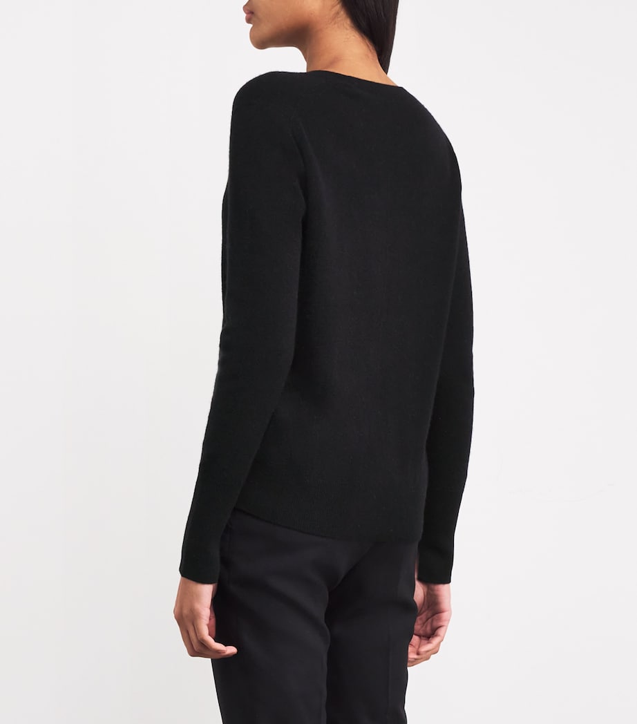 Black Cashmere V-Neck Sweater