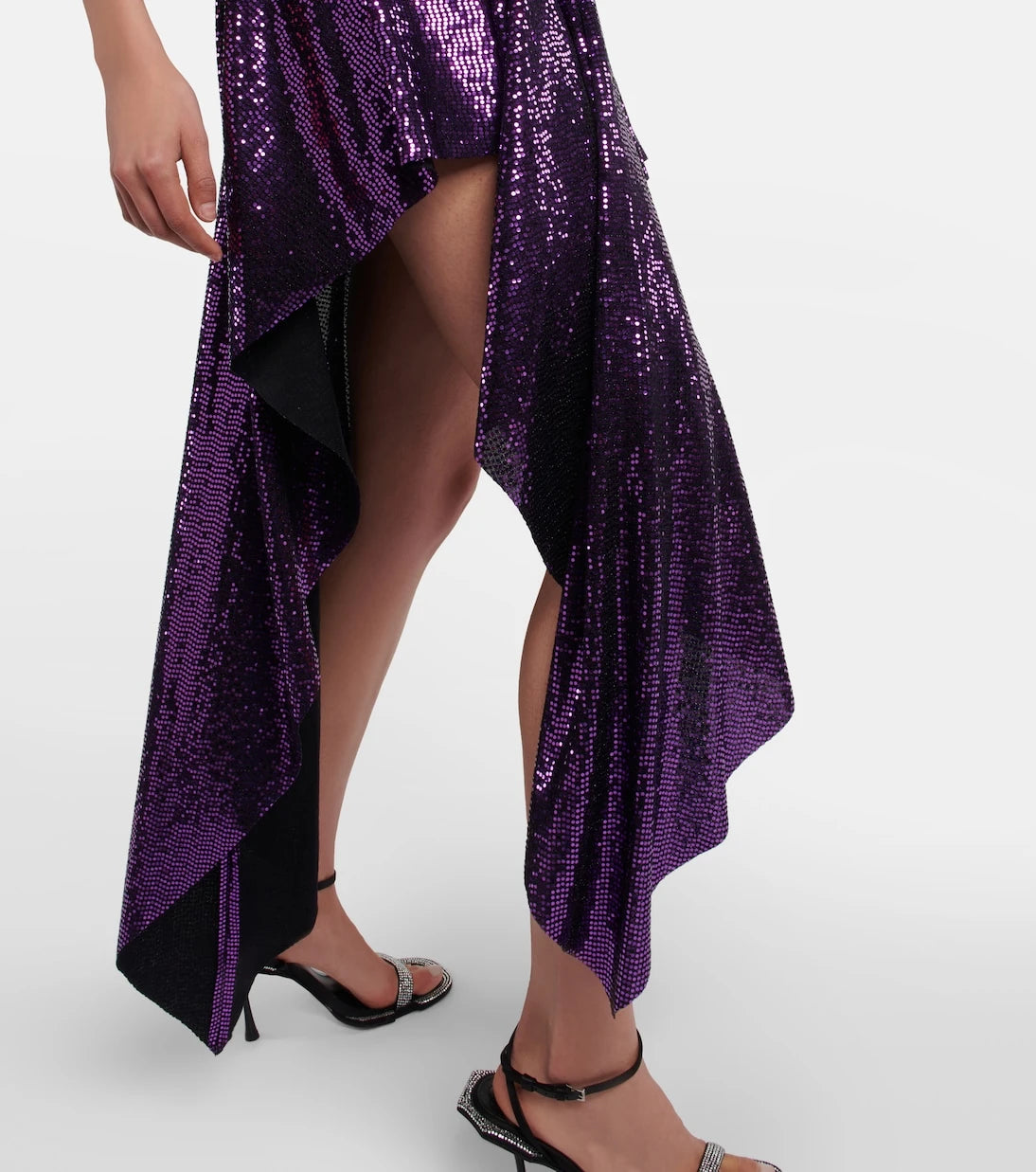 Alexandre Vauthier - Embellished asymmetrical midi dress