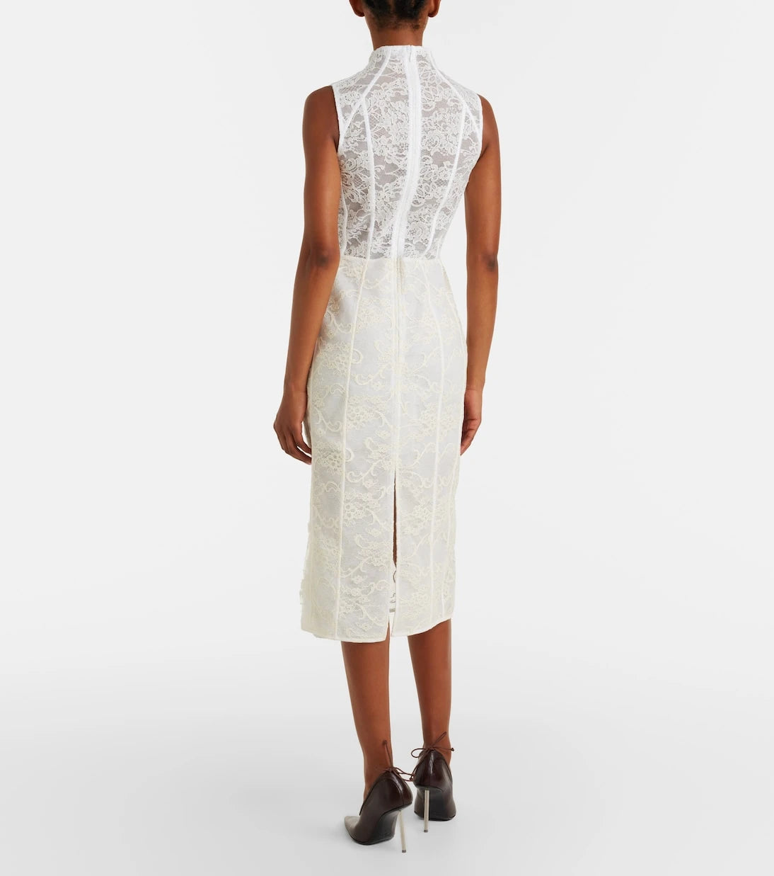 Acne Studios - Floral cotton-blend lace corset dress
