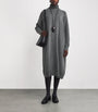 Grey Cashmere Wide Rollneck Sweater Dress