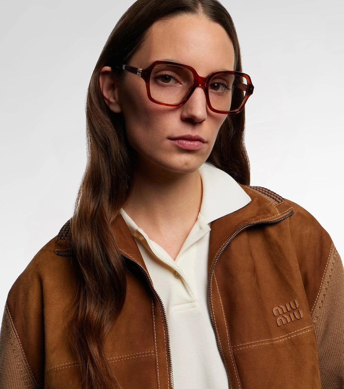 Miu Miu - نظارات مربعة بشعار