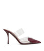 Alaïa Red Patent Leather Le Coeur Mules 90
