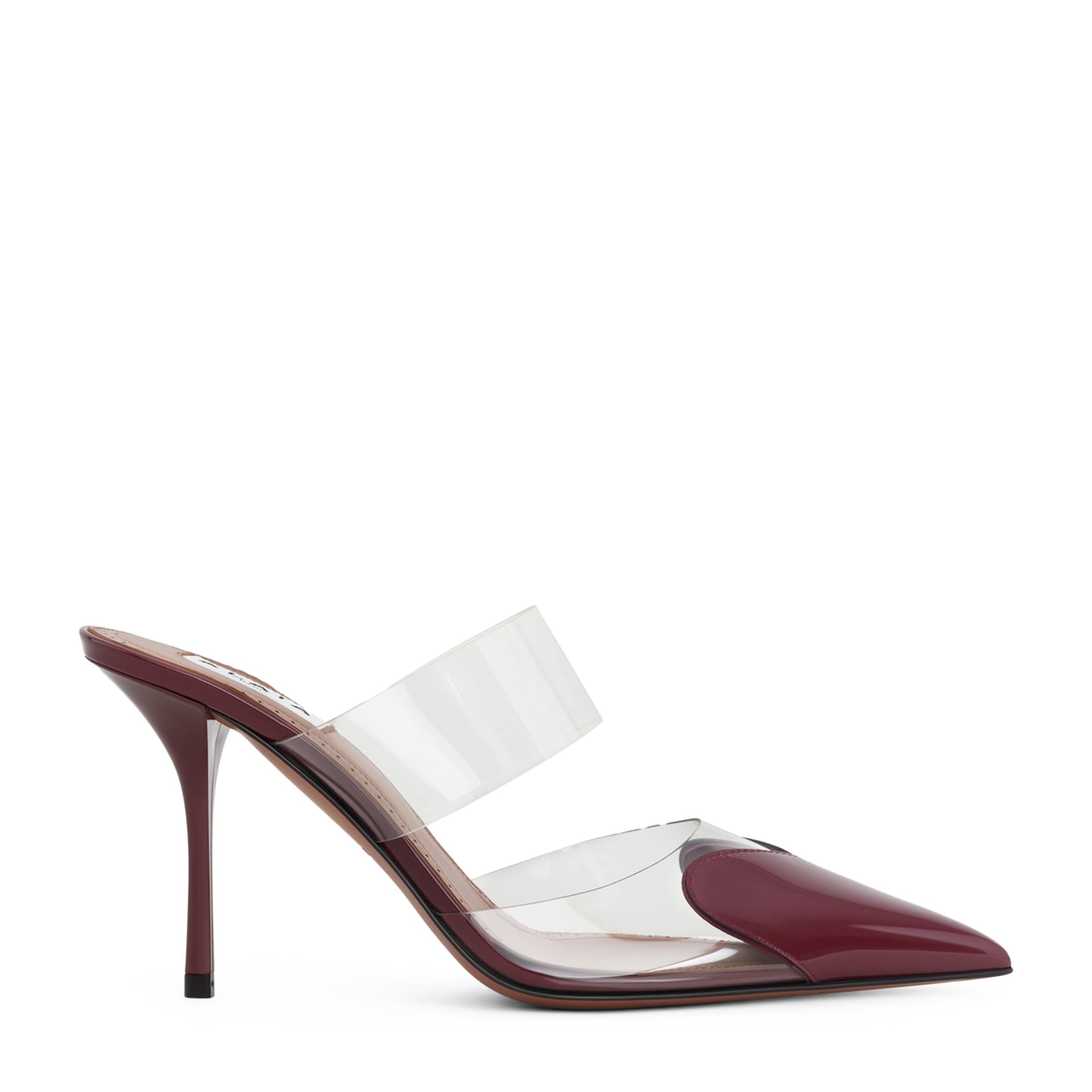 Patent Leather Le Coeur Mules 90 Red