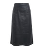 Leather Blomfield Midi Skirt BLACK