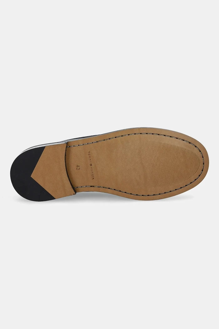 Кожени мокасини Tommy Hilfiger CLASSIC HIGH HILFIGER LTH LOAFER