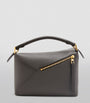 LOEWE Grey Small Leather Puzzle Edge Top-Handle Bag