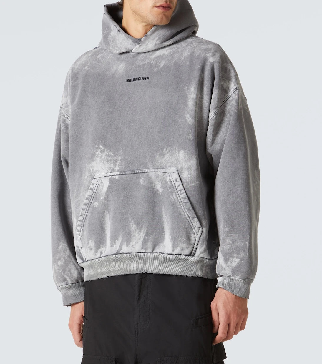 Balenciaga - Distressed cotton jersey hoodie