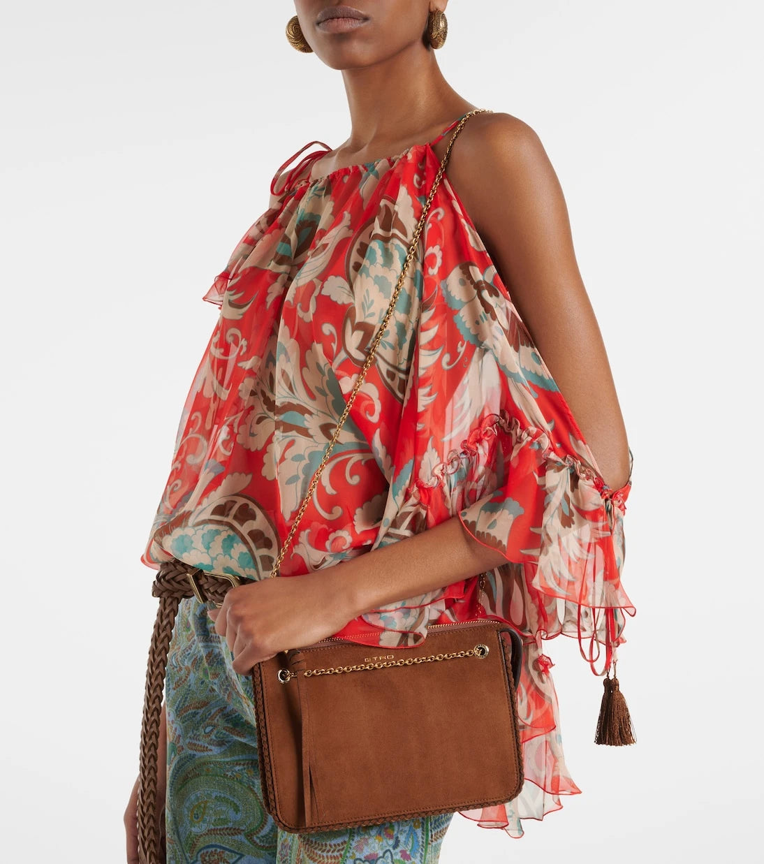 Etro - Small suede crossbody bag