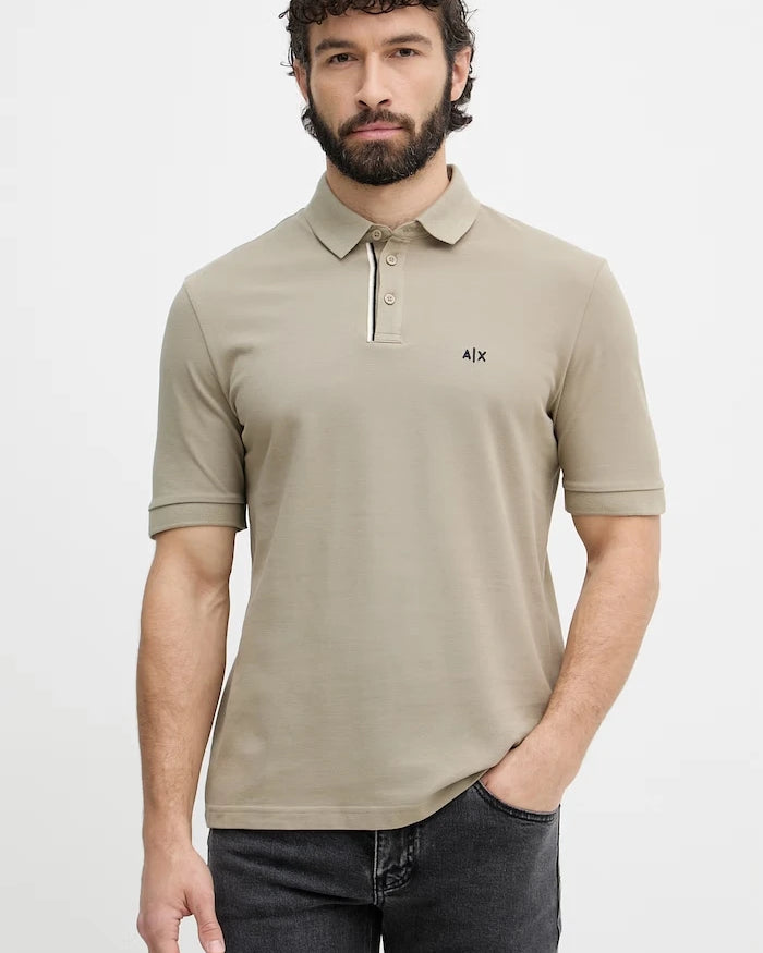 Armani Exchange erkek pamuklu yakalı tişört