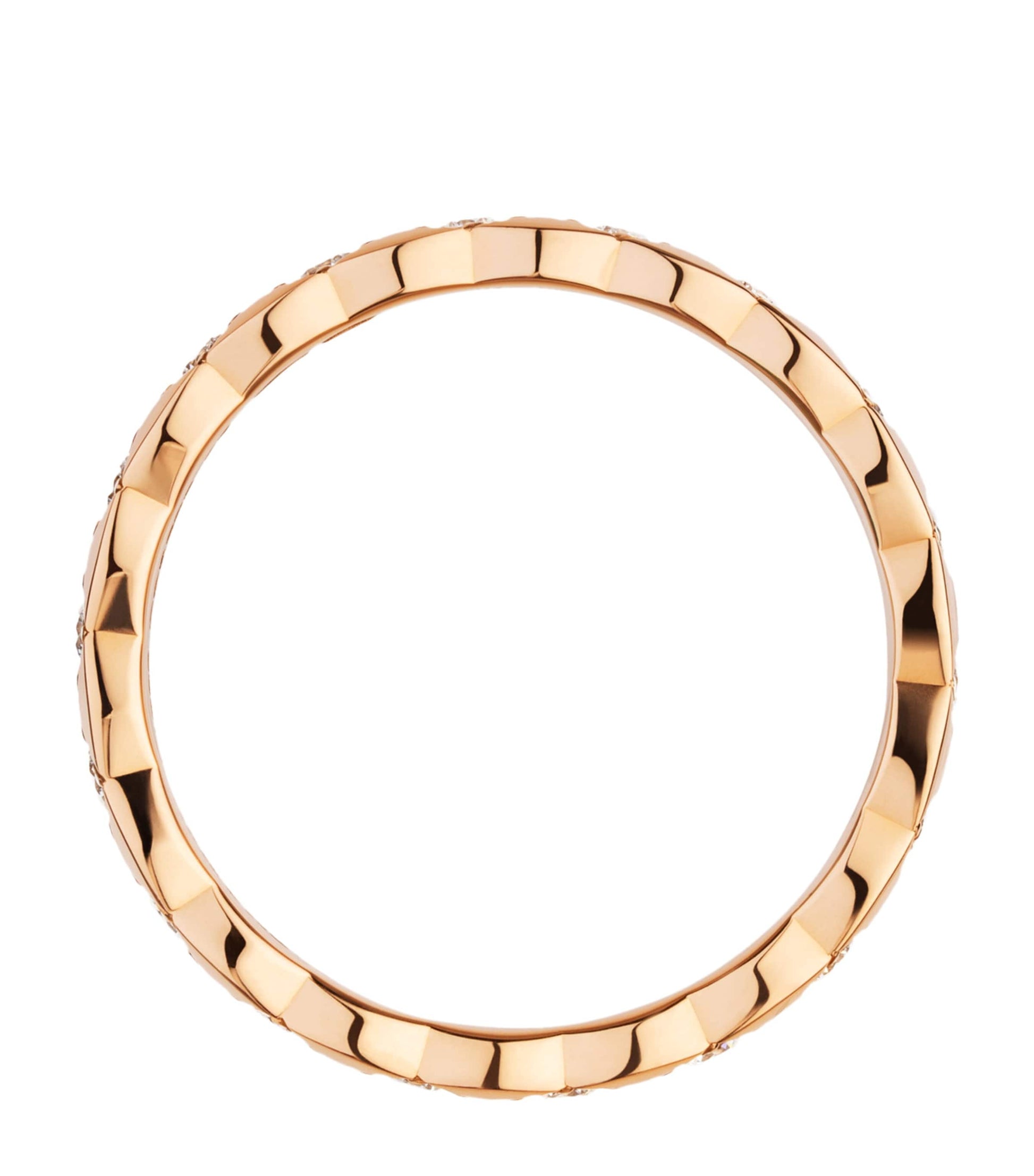 CHANEL Beige Gold and Diamond Coco Crush Ring