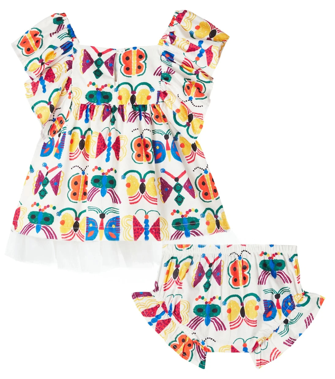 Fábula - Baby cotton dress and bloomers set