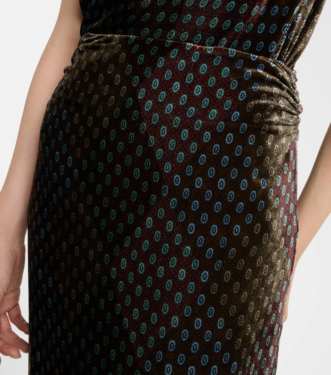 Dries Van Noten - Printed satin maxi skirt