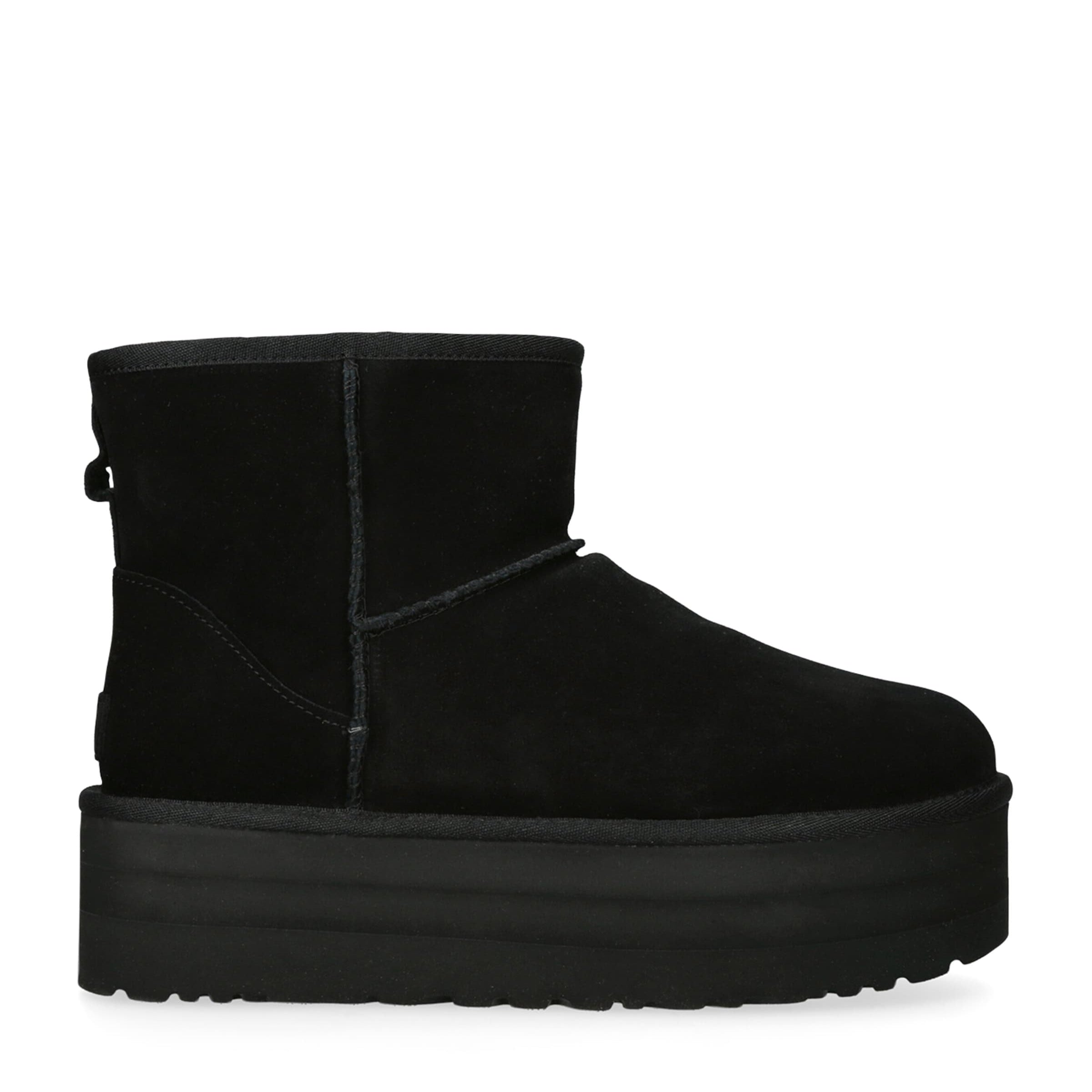 Black Suede Classic Mini Platform Boots