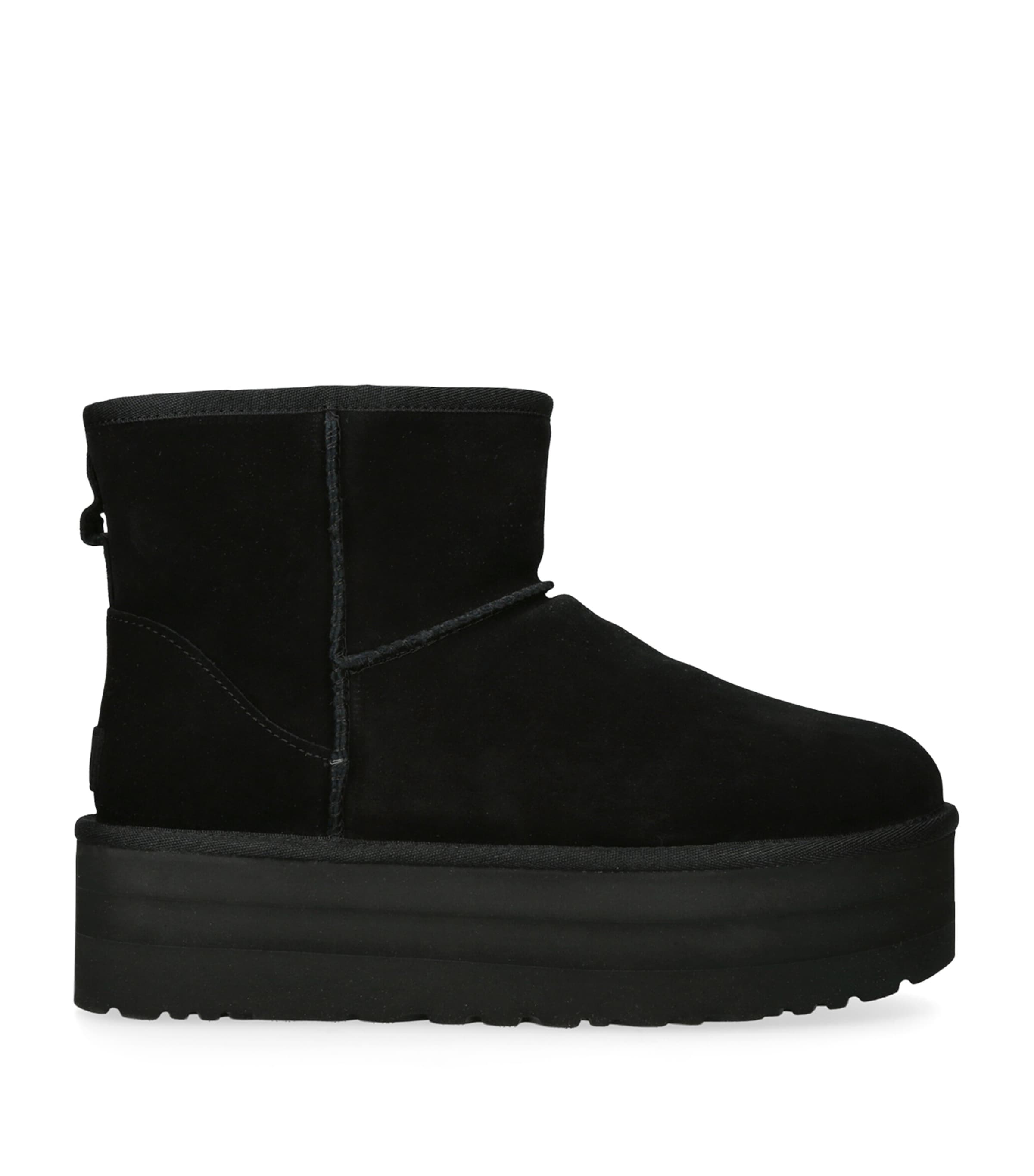 Black Suede Classic Mini Platform Boots