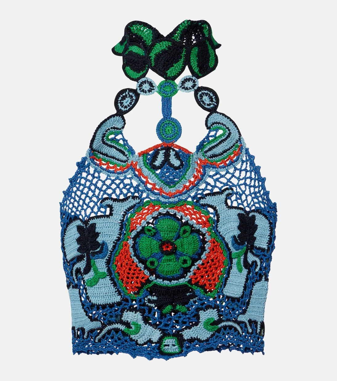 Etro - Floral crochet cotton crop top