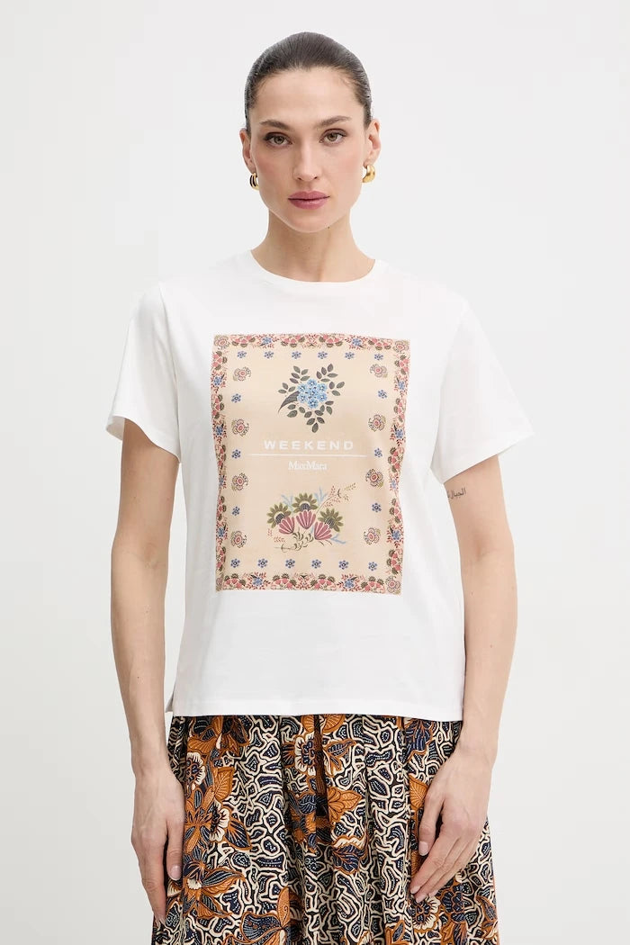 Памучна тениска Weekend Max Mara PANTERA