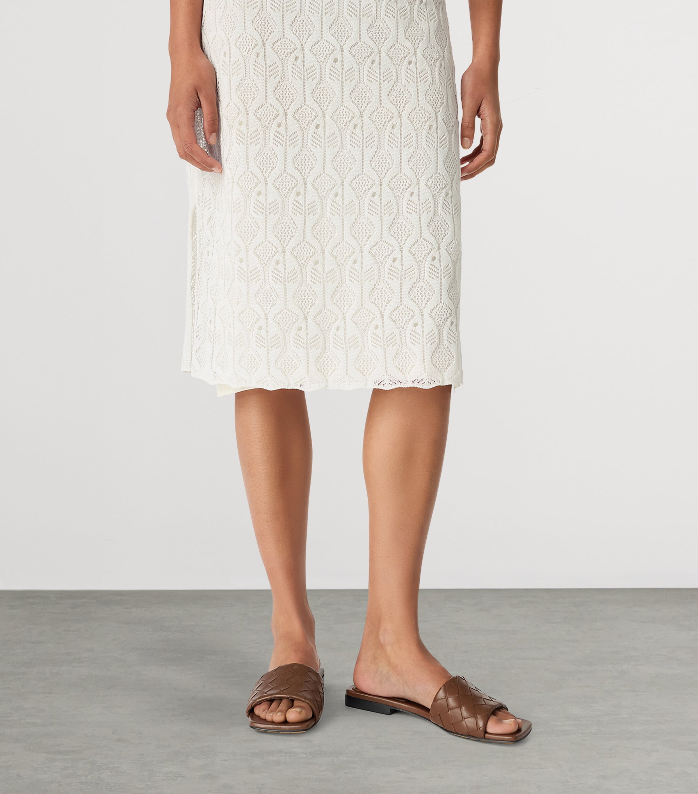 Bottega Veneta Brown Leather Parco Mules