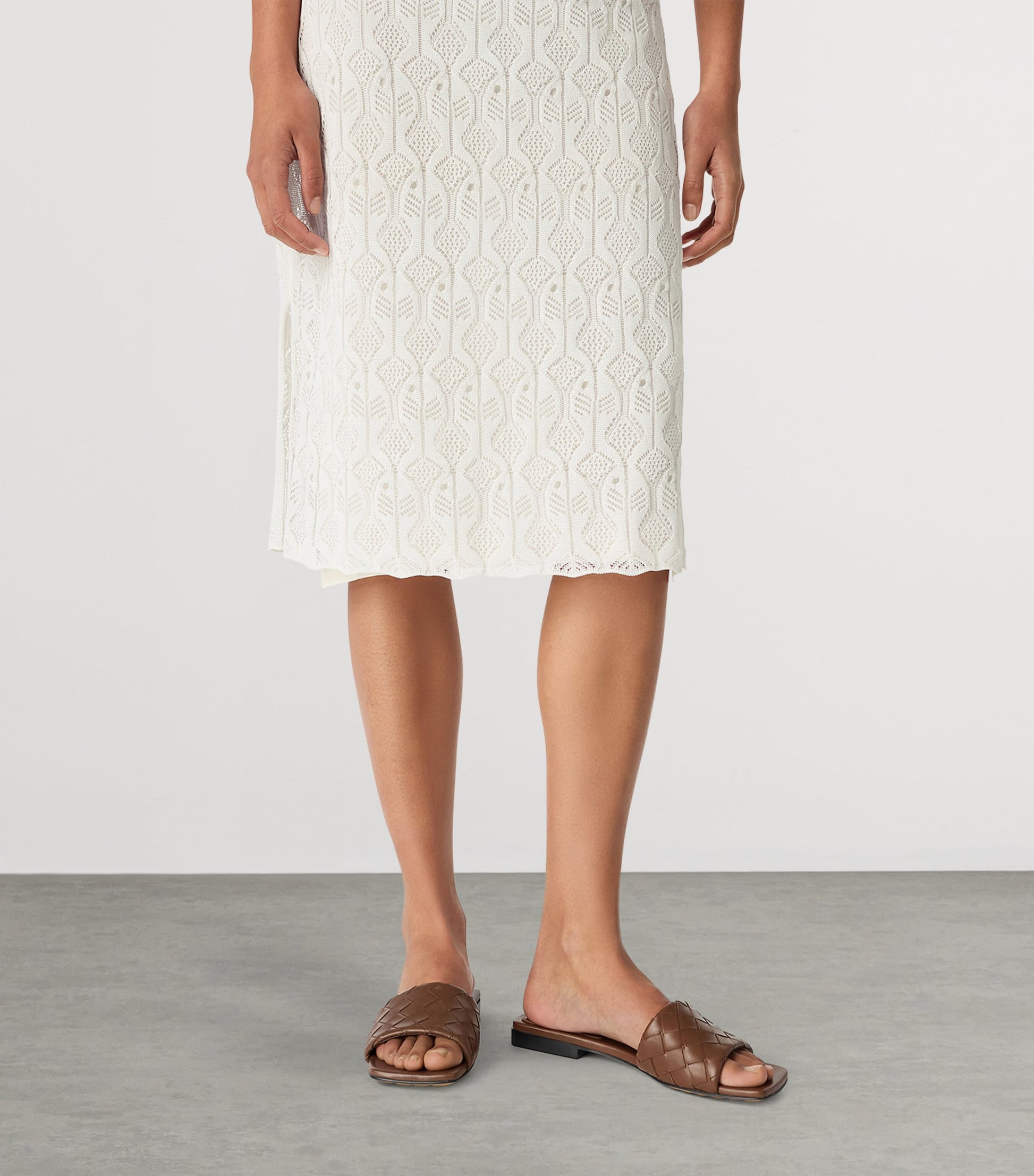 Bottega Veneta Brown Leather Parco Mules