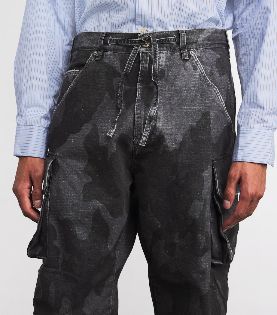 424 Cotton Ripstop Camouflage Print Cargo Trousers