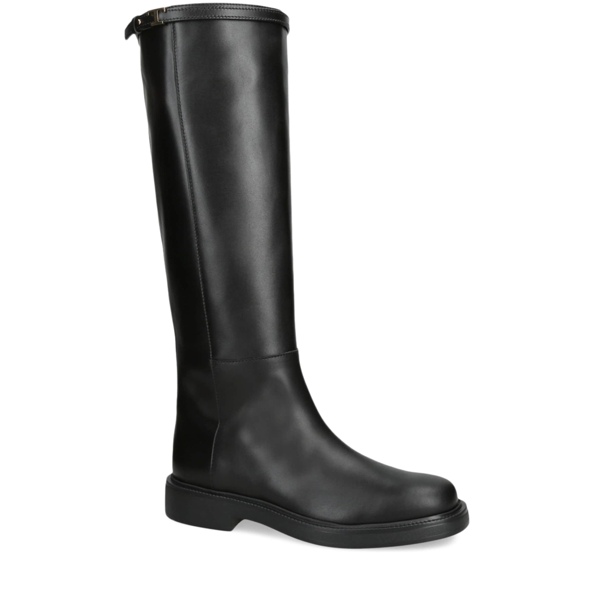 Tod's Black Leather Knee-High Boots