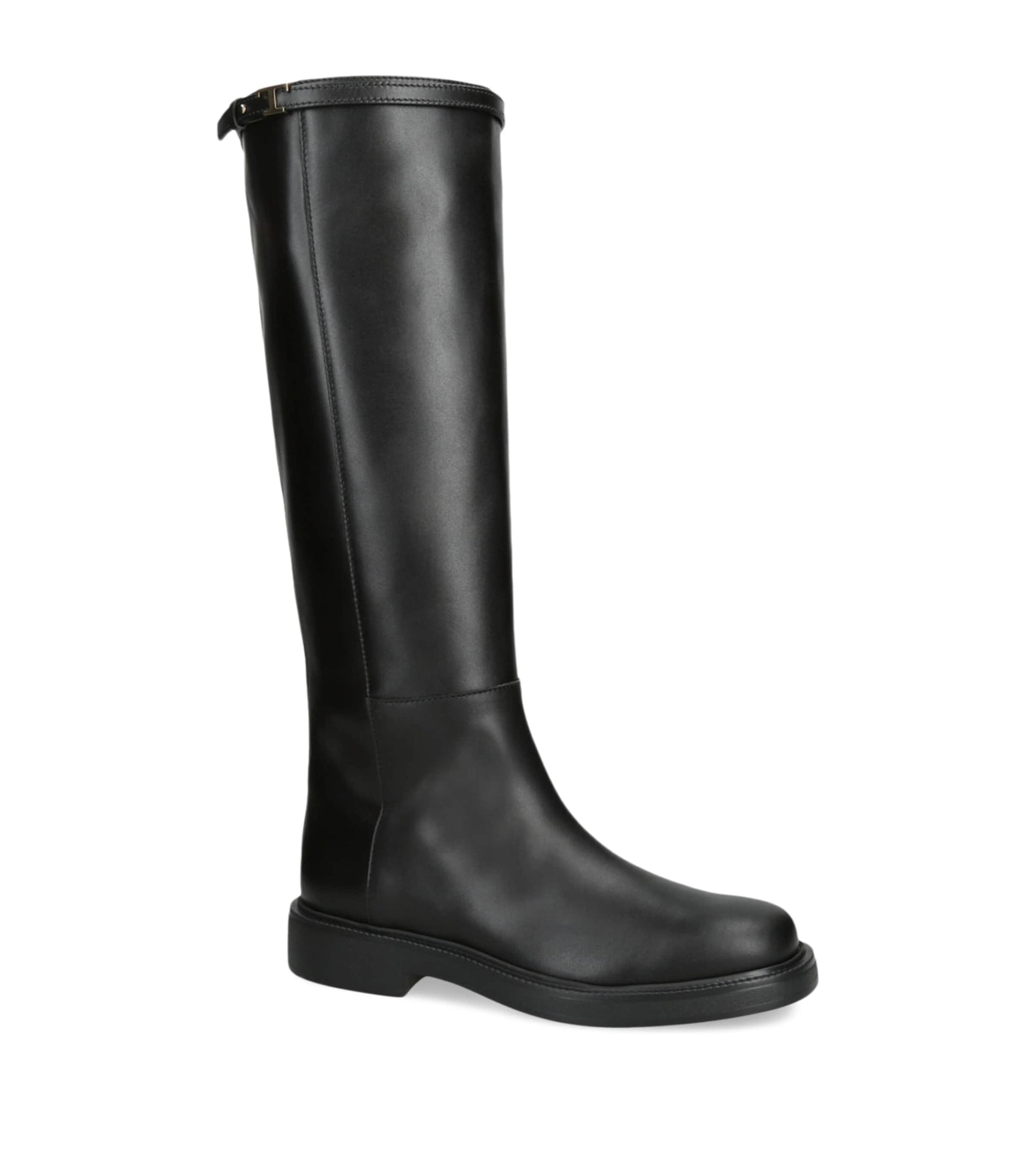 Tod's Black Leather Knee-High Boots