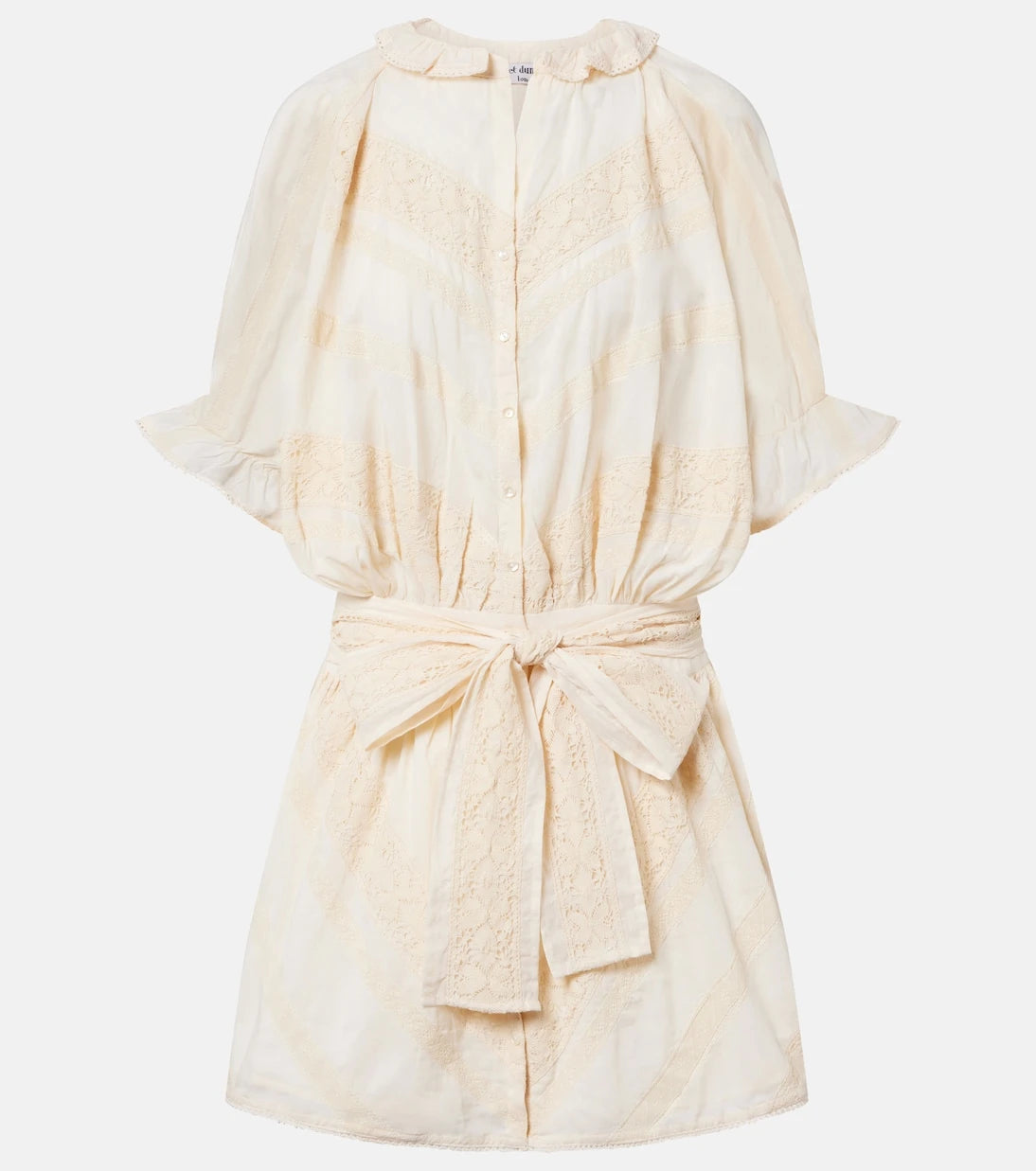 Juliet Dunn - Embroidered cotton shirt dress