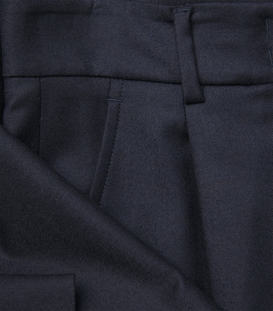 Weekend Max Mara Blue Stretch Wool Trousers