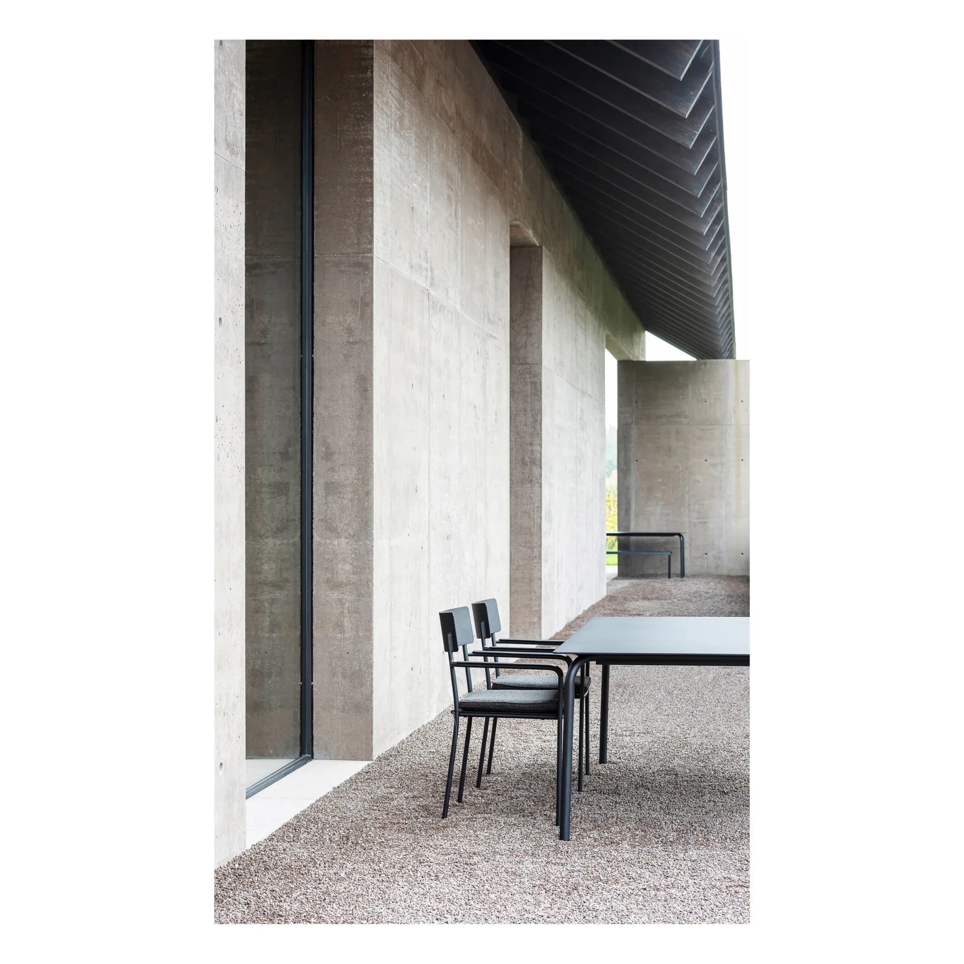 Serax - August Outdoor Chair with Armrests | Black