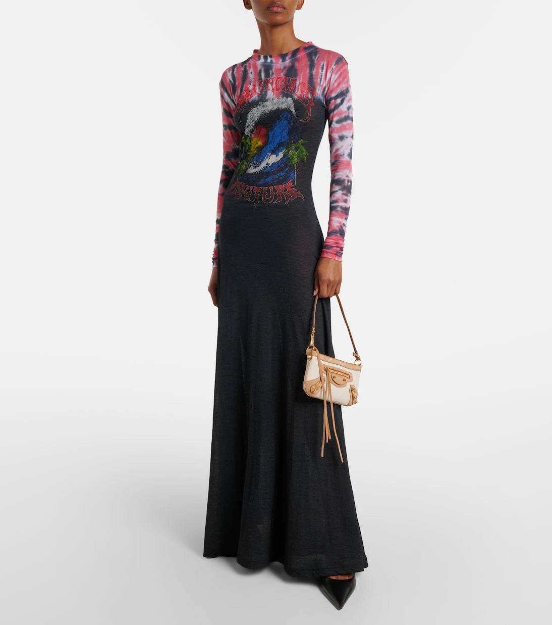 Balenciaga - Le City Mini canvas and suede shoulder bag
