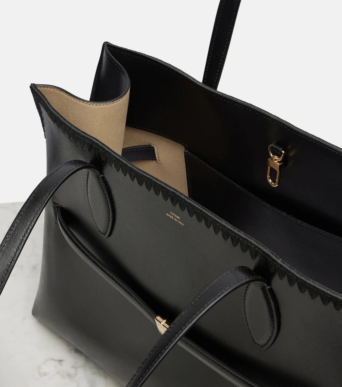 Toteme - Lounge embroidered leather tote bag