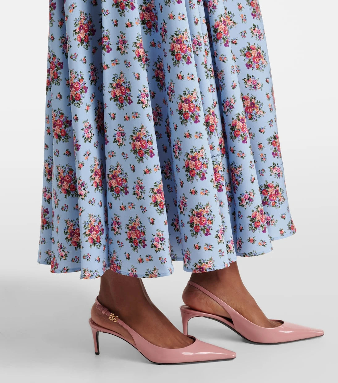 Dolce&Gabbana - Floral silk-blend midi skirt