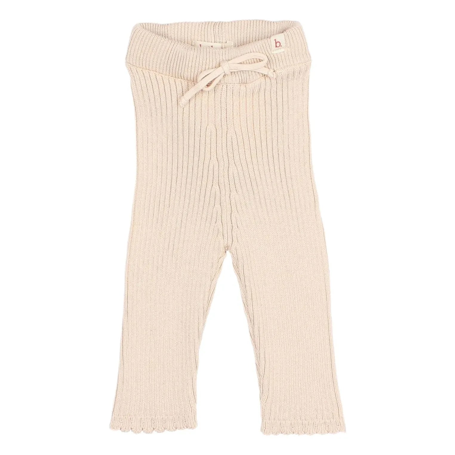 Búho - Ribbed Organic Cotton Legging | Pale Pink