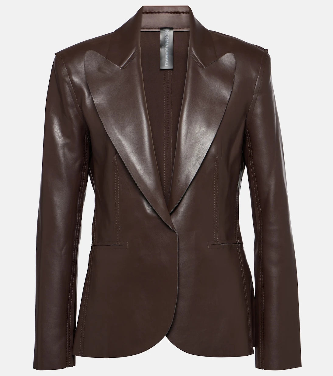Norma Kamali - Faux leather blazer