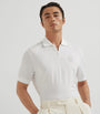 Brunello Cucinelli Zipped Logo Polo Shirt