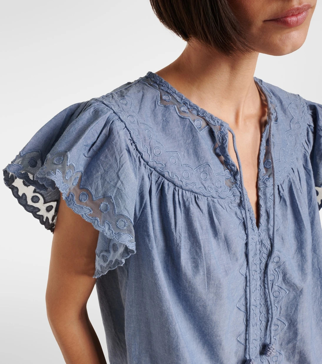 Ulla Johnson - Effie lace-trimmed cotton top