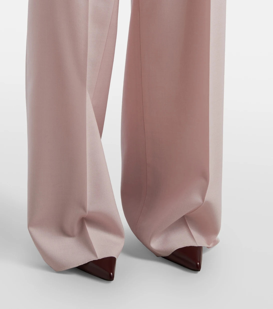 Max Mara - Girone wool, mohair, and silk wide-leg pants