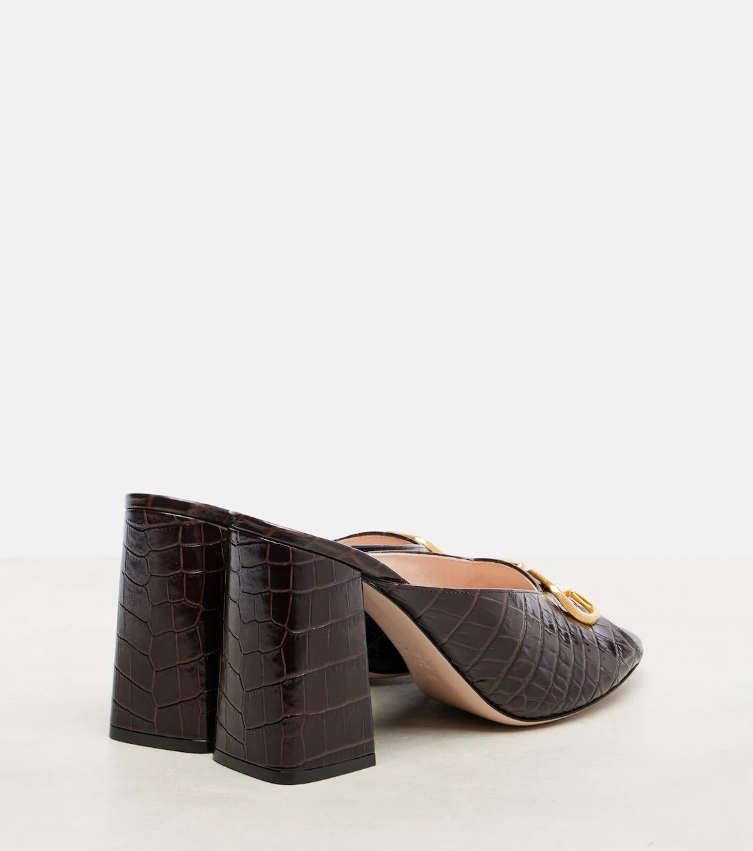Valentino Garavani - VLogo 95 croc-effect leather mules