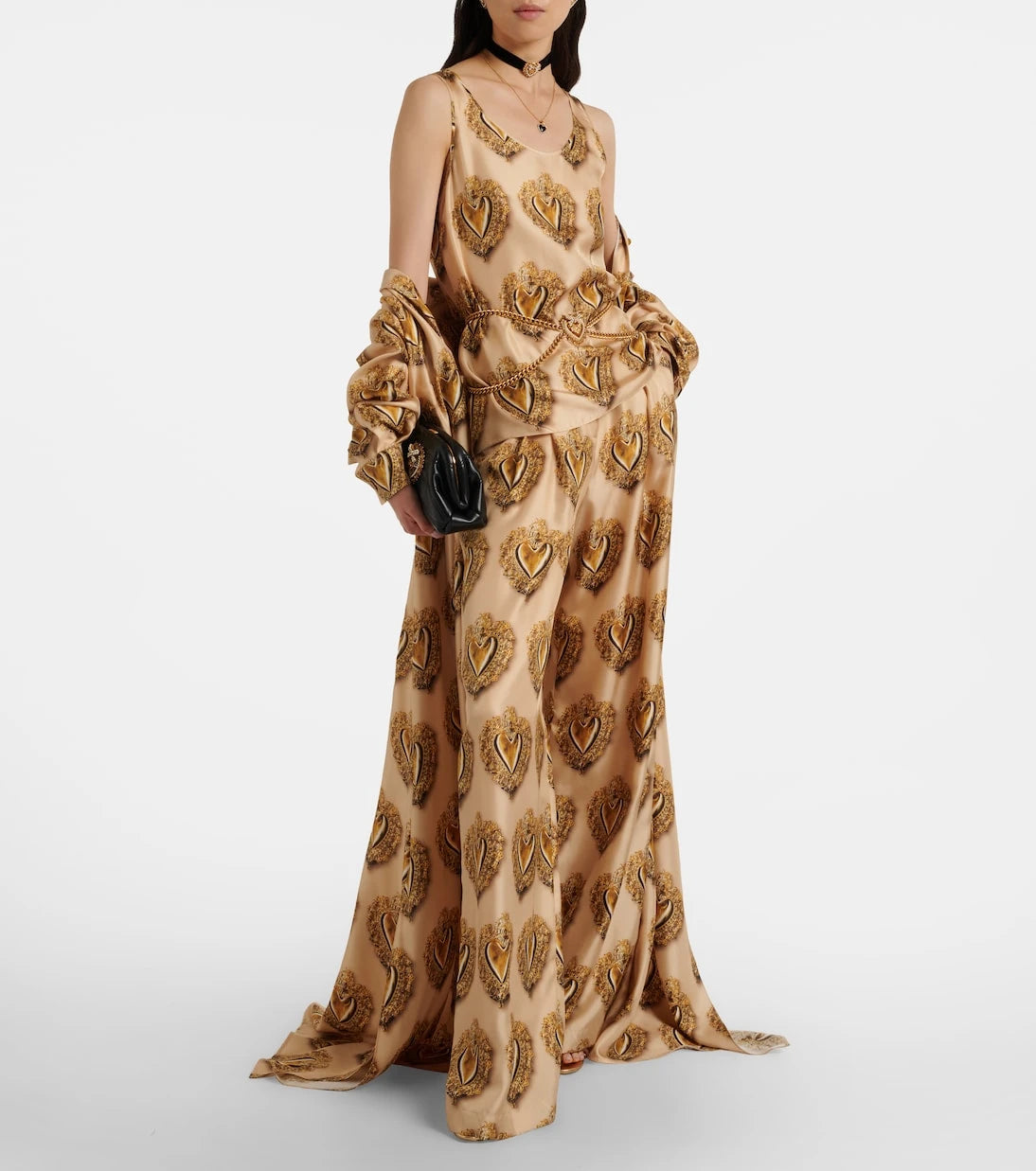Dolce&Gabbana - Printed silk satin top