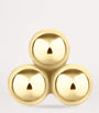 Gold Ball Trinity Threaded Stud Earring (2.5mm)