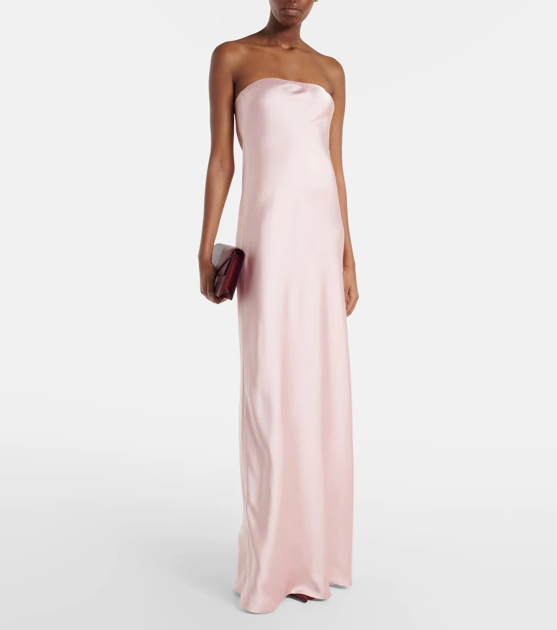 Norma Kamali - Strapless satin maxi dress