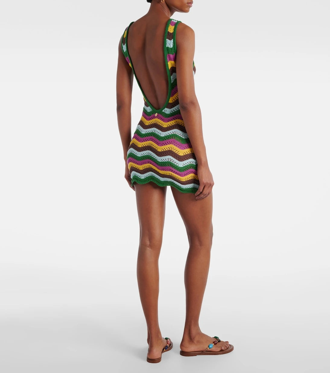 Bananhot - Lindsay striped crochet minidress